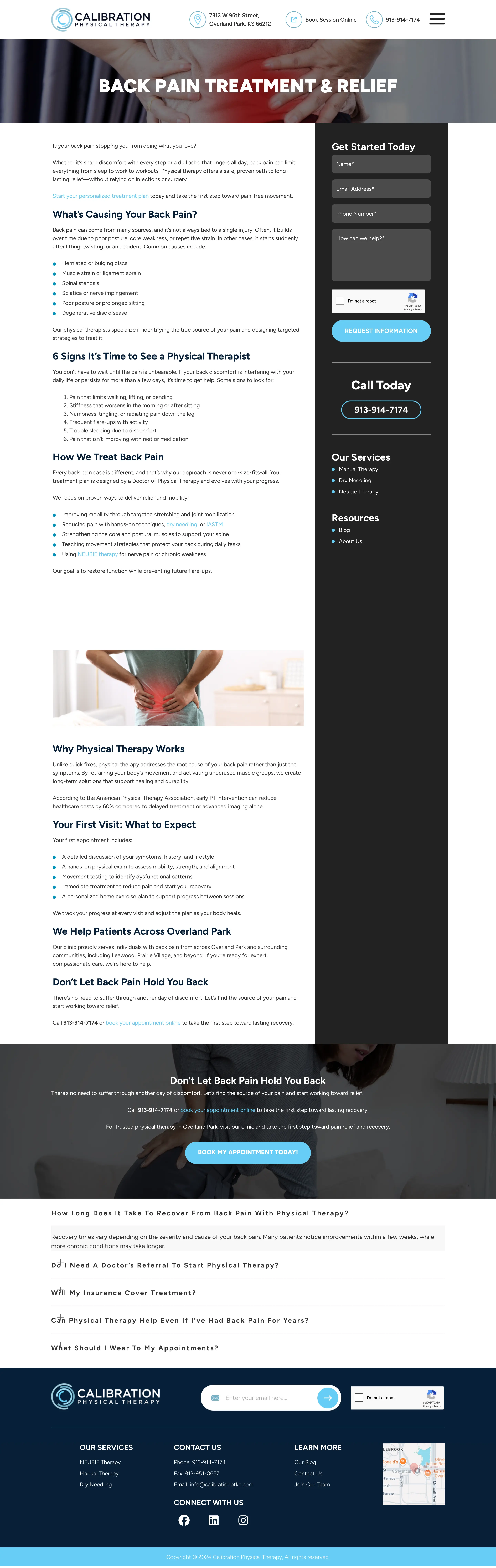 Back Pain Treatment Relief In Overland Park Calibration PT 01 26 2026 05 15 PM