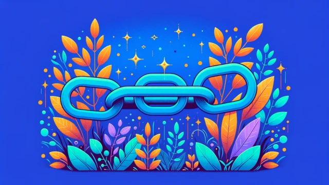 backlinks featured image - chain links with plants