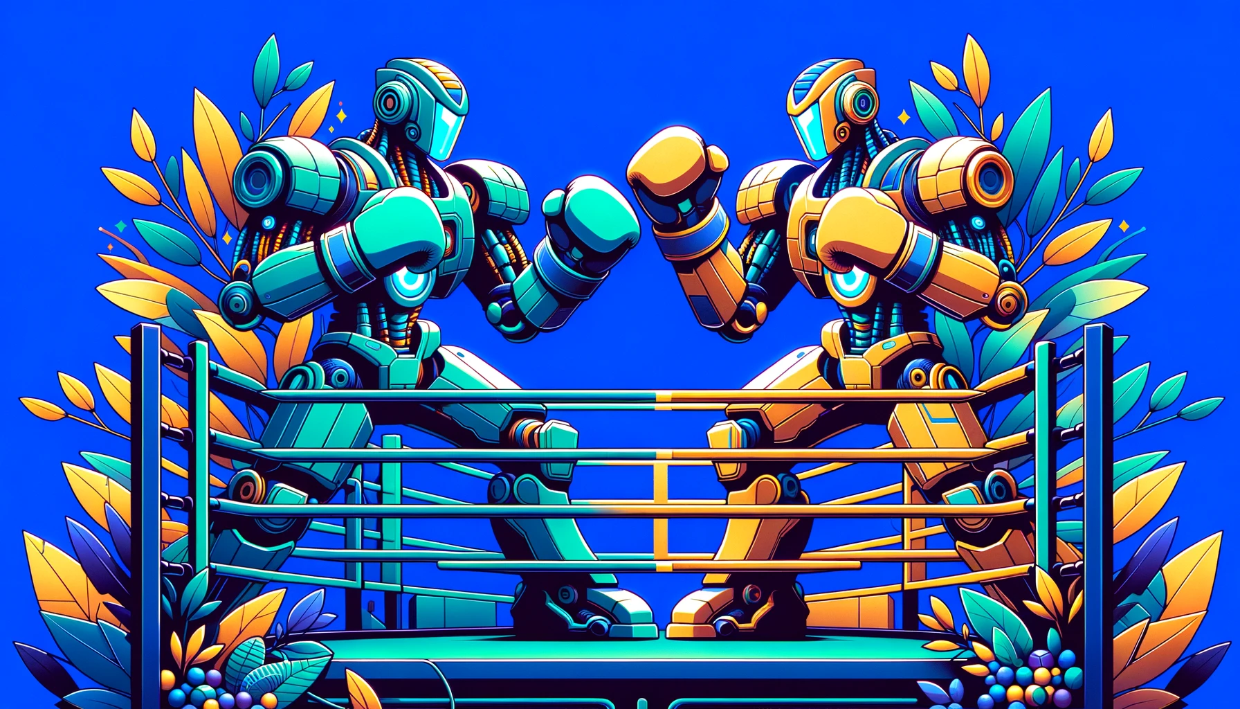 competitive analysis featured image - two robots in the ring