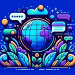 hreflang tag cover - globe with chat bubbles and plants