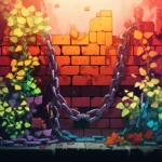 link building featured image - chains and a pile of bricks