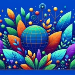 off page seo cover - world icon with plants