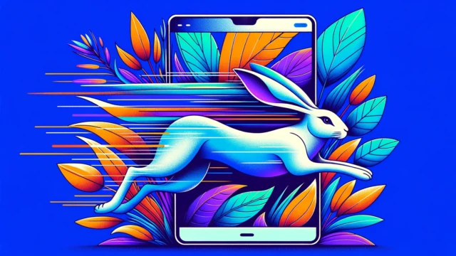 page speed cover - rabbit running and an ipad