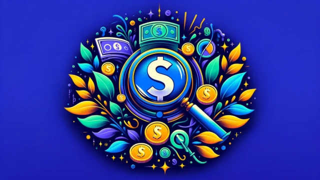 paid search featured image - money and eyeglass