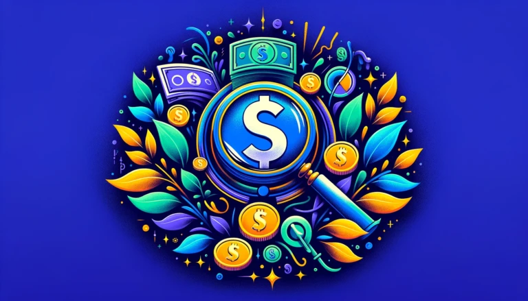 paid search featured image - money and eyeglass