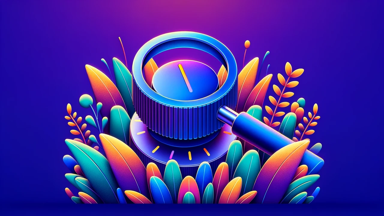 search volume featured image - magnifying glass and volume knob