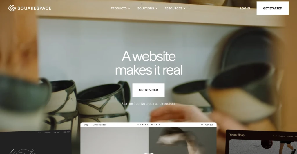 squarespace homepage