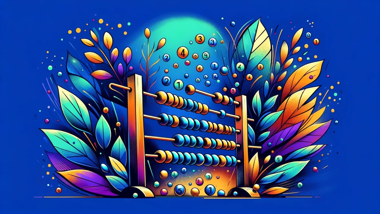 word count cover - abacus with plants