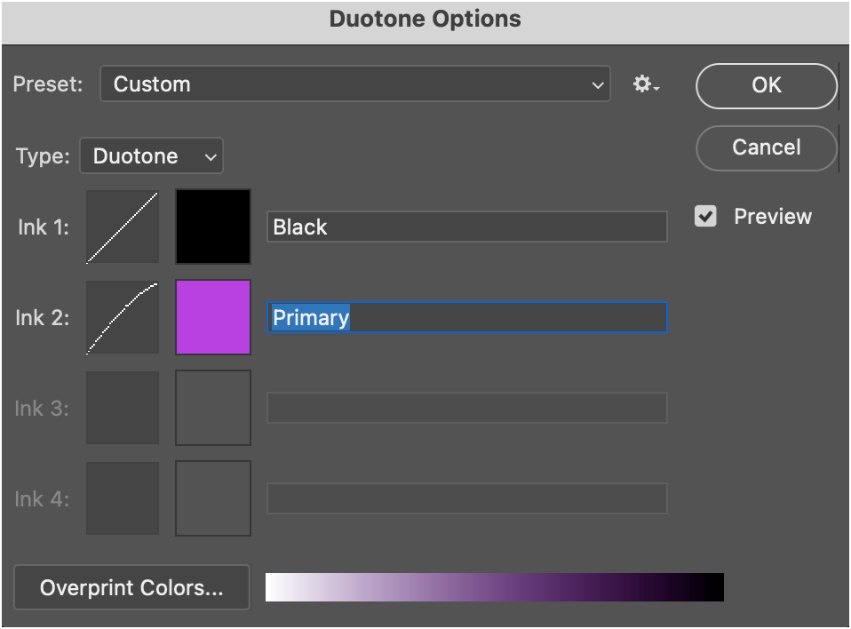 duotone mode config