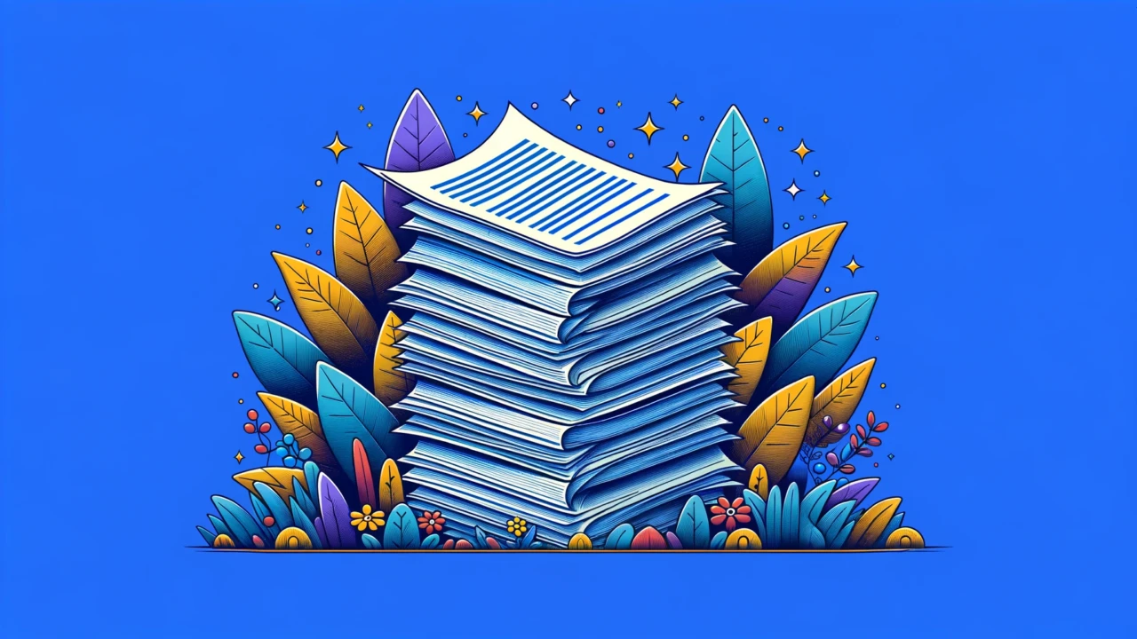 duplicate content - stacks of paper