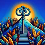 keyword difficulty featured image - key at the top of a mountain