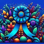 quality score - blue ribbon and plants