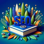 seo acronyms cover - seo on top of a book with plants