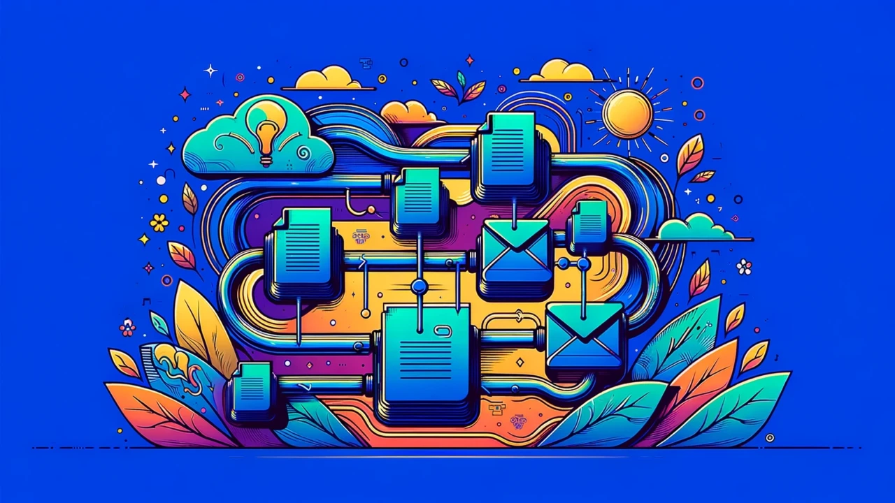 content supply chain cover - pages and a pipeline