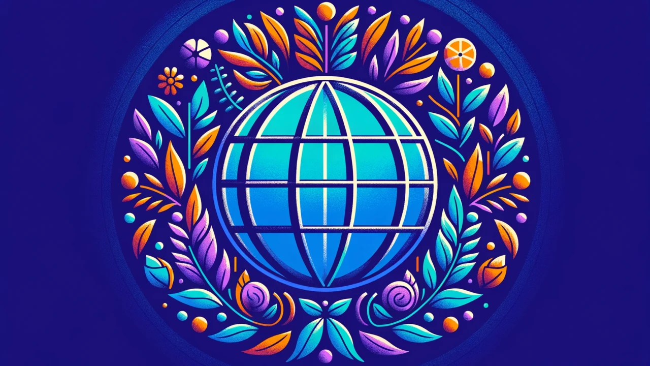 domain cover - globe icon with plants