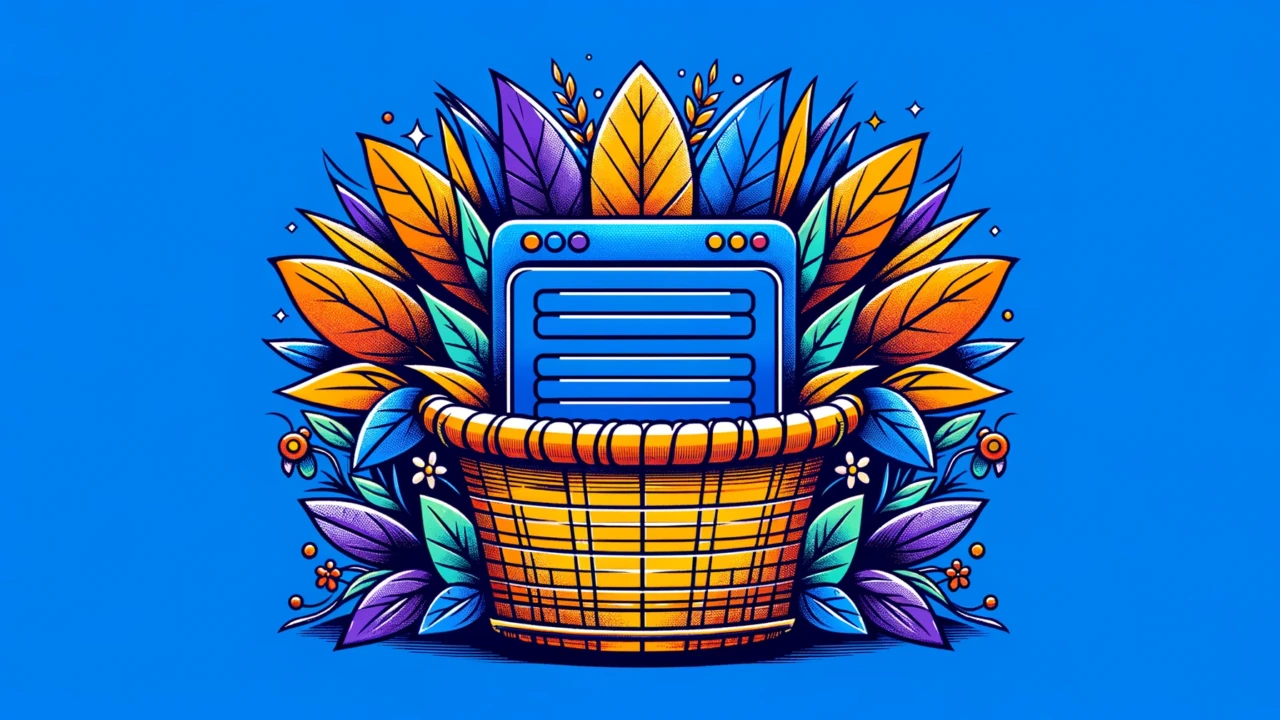 orphan page cover - page in a basket