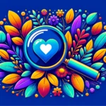 search experience optimization sxo cover - a magnifying glass over a heart, with plants