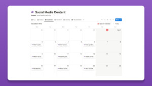 Social Media Calendar Notion Template - Image 2