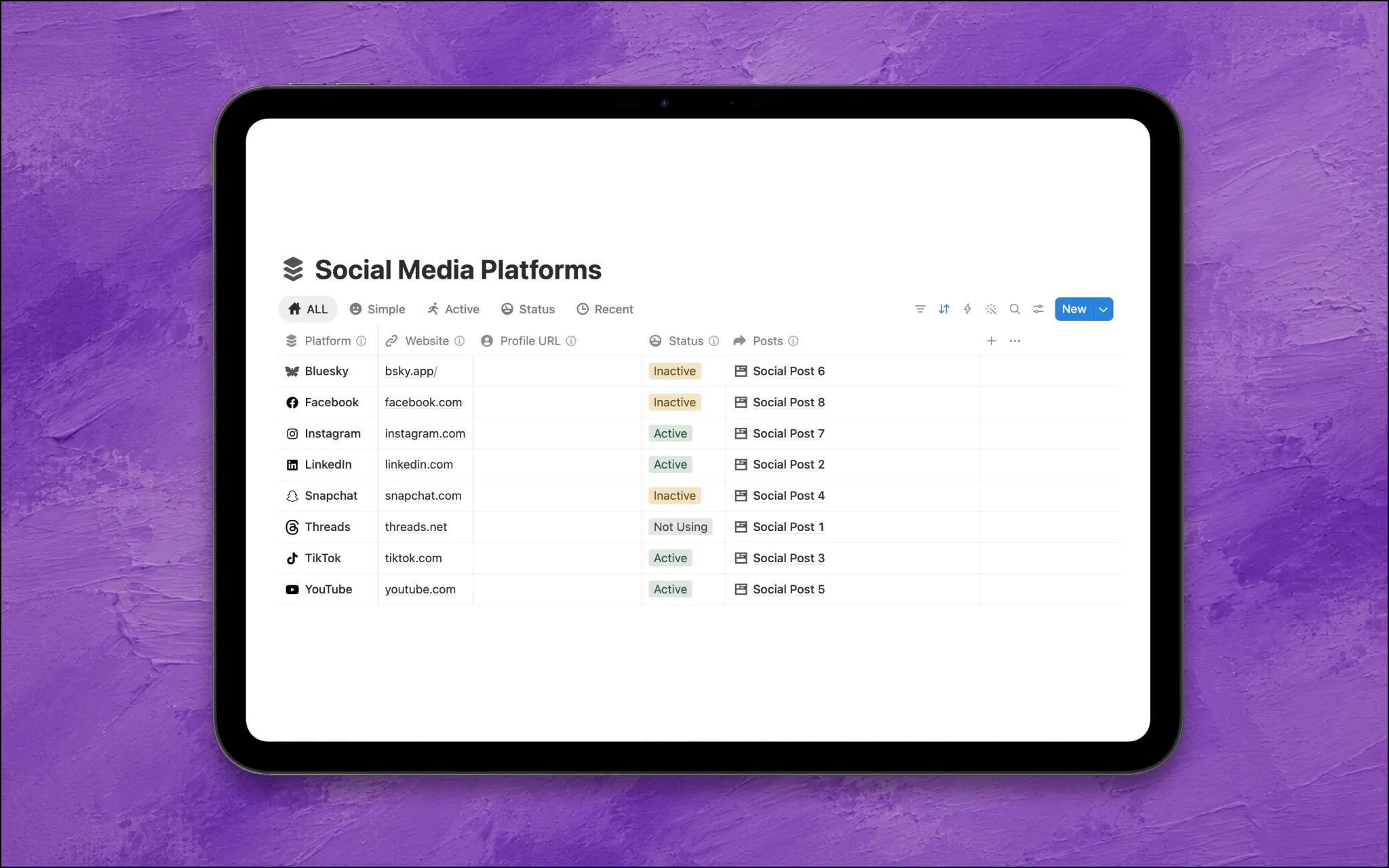 social media calendar notion template platforms