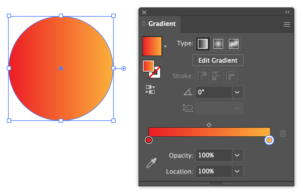 gradient red to orange