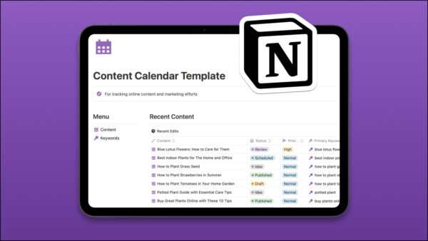 content calendar notion template cover