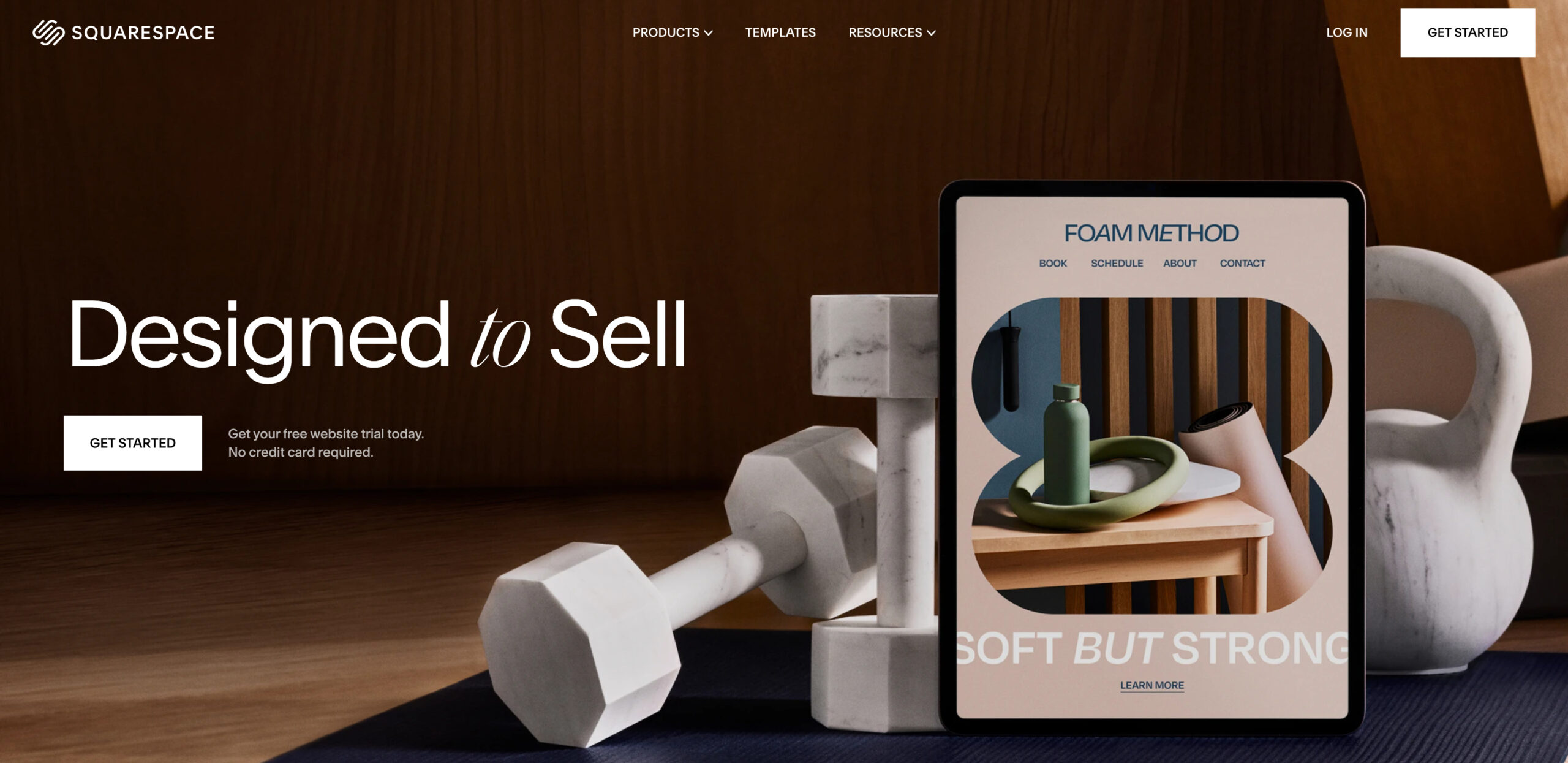 Squarespace homepage