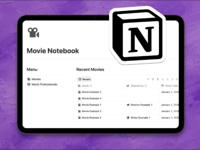 Movie Tracker Notion Template