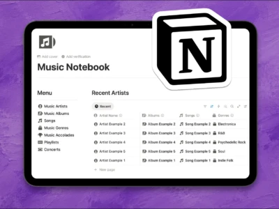 Music Notebook Notion Template