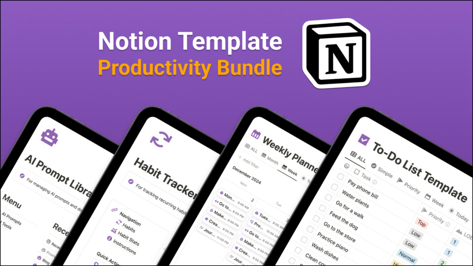 Productivity Notion Template Bundle