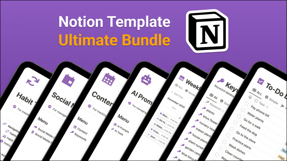 Ultimate Notion Template Bundle