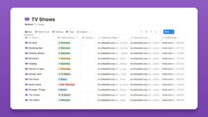 TV Notebook Notion Template - Image 2