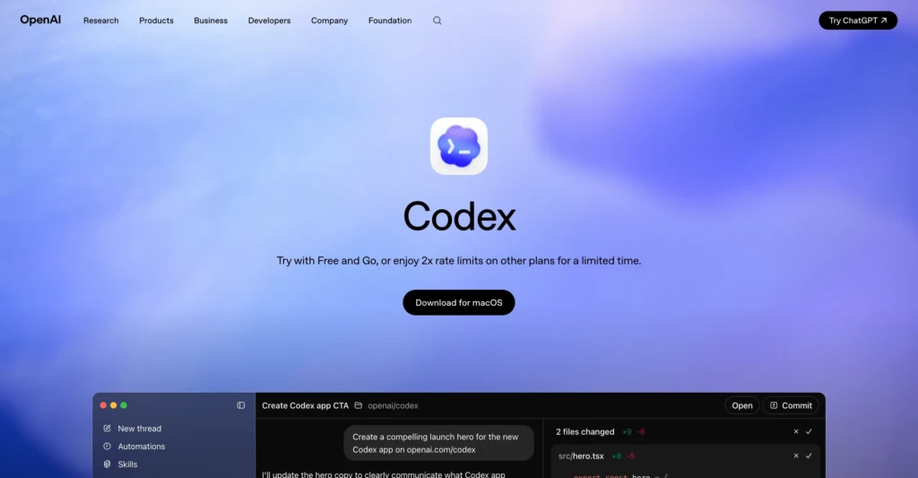 codex homepage