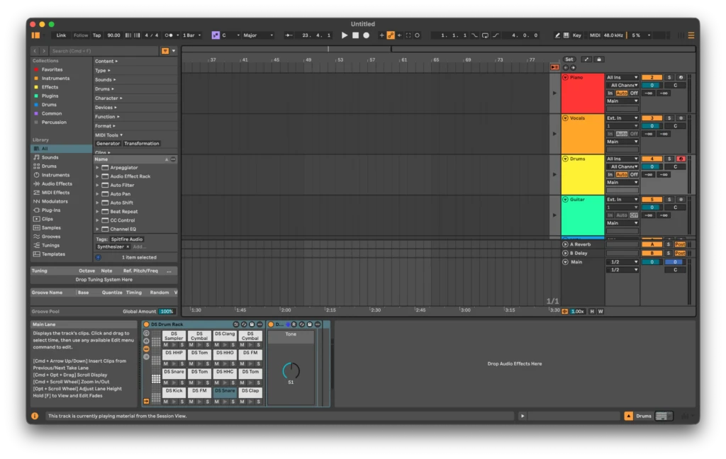 ableton live arrangement view
