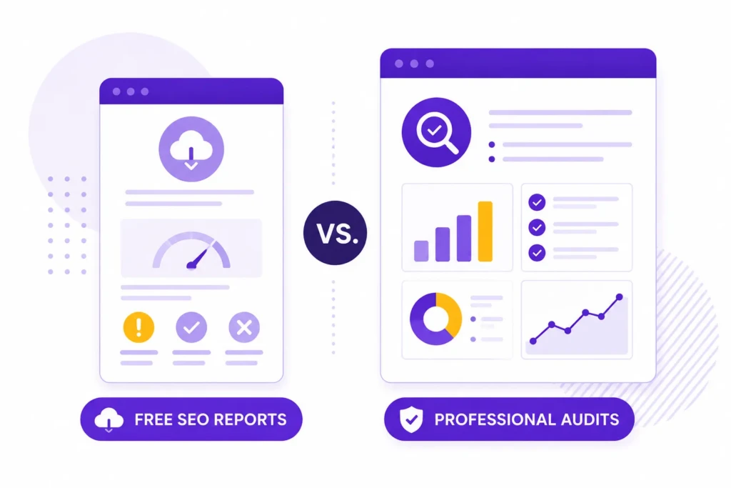 free seo reports vs. professional audits