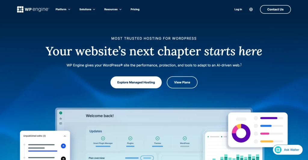 wp engine homepage screenshot